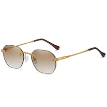 Load image into Gallery viewer, Frameless Gold Metal Ladies Sunglasses Rimless Gradient Lens Blue Sun Glasses For Men Uv400 Summer 2023