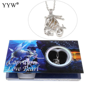 Cultured Pearl Oyster Necklace with Shell Pearl for Women Oyster Pearl 12 Constellations Pendant Necklace