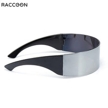 Load image into Gallery viewer, Future Wrap Around Rimless Sunglasses Women Men Weird Siamese Halloween Party Year 2000s Kilo Hacker Y2K Technology Sun Glasses