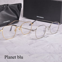 Carica l&#39;immagine nel visualizzatore di Gallery, GM Ultralight round metal Prescription glasses frame GENTLE Planet blu women men Optical Eyeglasses Frame MONSTER for Men Women