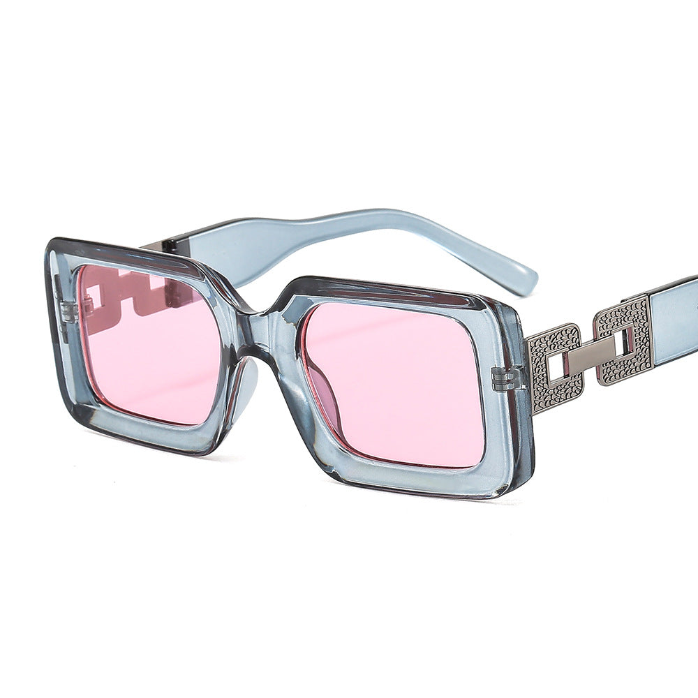 retro small rectangel off white logo sunglasses women men 2022 high qu –  Cinily