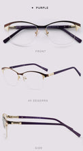 Load image into Gallery viewer, Metal Glasses Frame Women Vintage Eyeglasses Frames Prescription Eyewear Stylish Spring Hinges Optical Spectacle Eye OCCI CHIARI