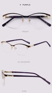 Metal Glasses Frame Women Vintage Eyeglasses Frames Prescription Eyewear Stylish Spring Hinges Optical Spectacle Eye OCCI CHIARI