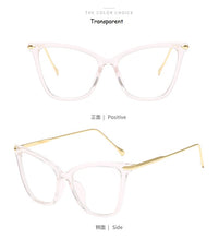 Load image into Gallery viewer, 2022 Cat Eye Glasses Clear Frame Women Transparent Myopia Optical Glasses Frame Cat Eyeglasses Frames female Spectacle