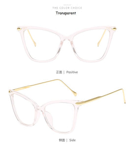 2022 Cat Eye Glasses Clear Frame Women Transparent Myopia Optical Glasses Frame Cat Eyeglasses Frames female Spectacle