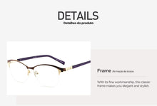 Load image into Gallery viewer, Metal Glasses Frame Women Vintage Eyeglasses Frames Prescription Eyewear Stylish Spring Hinges Optical Spectacle Eye OCCI CHIARI