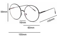 Load image into Gallery viewer, Oversized Round Glasses Women Men Metal Large Big Circle Glasses Optical Frame Round Eyeglasses Frame Fashion Spectacles Eyewear