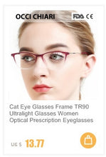 Load image into Gallery viewer, Metal Glasses Frame Women Vintage Eyeglasses Frames Prescription Eyewear Stylish Spring Hinges Optical Spectacle Eye OCCI CHIARI