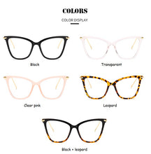 Carica l&#39;immagine nel visualizzatore di Gallery, 2022 Cat Eye Glasses Clear Frame Women Transparent Myopia Optical Glasses Frame Cat Eyeglasses Frames female Spectacle