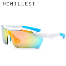 Load image into Gallery viewer, HONILLESI TR90 Polarized Sports Men Sunglasses Sun Glasses 2023 Oversize Big Frame Fishing Protection Goggles 5 Lens 8004