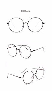 Oversized Round Glasses Women Men Metal Large Big Circle Glasses Optical Frame Round Eyeglasses Frame Fashion Spectacles Eyewear