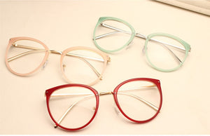 Optical Glasses Transparent Lens Myopia Eyeglasses Women Vintage Metal Spectacles Womens Designer Eyeglass Frames