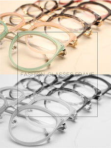 Optical Glasses Transparent Lens Myopia Eyeglasses Women Vintage Metal Spectacles Womens Designer Eyeglass Frames