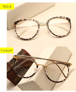 Optical Glasses Transparent Lens Myopia Eyeglasses Women Vintage Metal Spectacles Womens Designer Eyeglass Frames