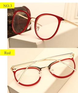 Optical Glasses Transparent Lens Myopia Eyeglasses Women Vintage Metal Spectacles Womens Designer Eyeglass Frames