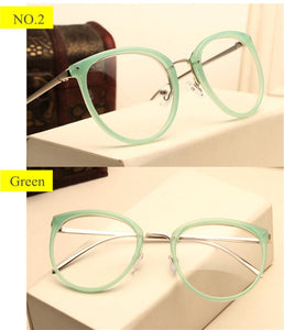 Optical Glasses Transparent Lens Myopia Eyeglasses Women Vintage Metal Spectacles Womens Designer Eyeglass Frames