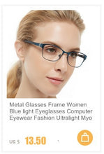 Load image into Gallery viewer, Metal Glasses Frame Women Vintage Eyeglasses Frames Prescription Eyewear Stylish Spring Hinges Optical Spectacle Eye OCCI CHIARI