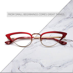 Small Cat Eye Prescription Glasses For Women Round Reading Eyeglasses With Frame Fashion Myopia Female Eyewear NEW Fake glasses