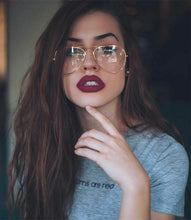 Load image into Gallery viewer, Fashion Clear Glasses Women Optical Frames Myopia Lunette Female Oculos Oversized Transparent Pilot Glasses Fake Glasses