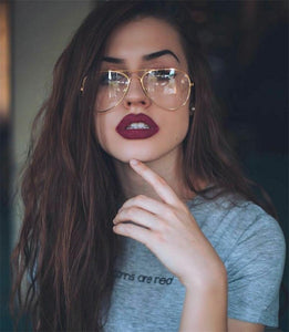 Fashion Clear Glasses Women Optical Frames Myopia Lunette Female Oculos Oversized Transparent Pilot Glasses Fake Glasses