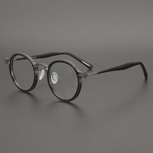Carica l&#39;immagine nel visualizzatore di Gallery, Hand-made Titanium Acetate Vintage Round Eyeglasses for Men Women Retro Eye Glasses Frame Optical Myopia Prescription Eyewear