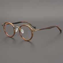 Carica l&#39;immagine nel visualizzatore di Gallery, Hand-made Titanium Acetate Vintage Round Eyeglasses for Men Women Retro Eye Glasses Frame Optical Myopia Prescription Eyewear