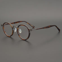 Load image into Gallery viewer, Hand-made Titanium Acetate Vintage Round Eyeglasses for Men Women Retro Eye Glasses Frame Optical Myopia Prescription Eyewear