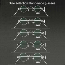 Load image into Gallery viewer, Handmade custom round diameter 30mm 32mm 34mm 36mm small round frame prescription glasses men and women retro optical glasses