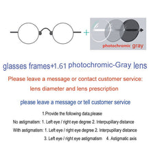 Load image into Gallery viewer, Handmade custom round diameter 30mm 32mm 34mm 36mm small round frame prescription glasses men and women retro optical glasses