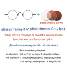 Carica l&#39;immagine nel visualizzatore di Gallery, Handmade custom round diameter 30mm 32mm 34mm 36mm small round frame prescription glasses men and women retro optical glasses