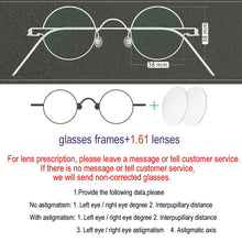 Carica l&#39;immagine nel visualizzatore di Gallery, Handmade custom round diameter 30mm 32mm 34mm 36mm small round frame prescription glasses men and women retro optical glasses