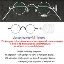 Load image into Gallery viewer, Handmade custom round diameter 30mm 32mm 34mm 36mm small round frame prescription glasses men and women retro optical glasses