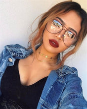 Carica l&#39;immagine nel visualizzatore di Gallery, Fashion Clear Glasses Women Optical Frames Myopia Lunette Female Oculos Oversized Transparent Pilot Glasses Fake Glasses