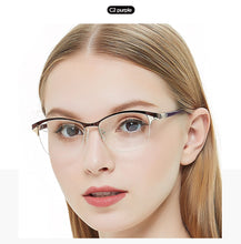 Load image into Gallery viewer, Metal Glasses Frame Women Vintage Eyeglasses Frames Prescription Eyewear Stylish Spring Hinges Optical Spectacle Eye OCCI CHIARI