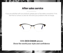 Load image into Gallery viewer, Metal Glasses Frame Women Vintage Eyeglasses Frames Prescription Eyewear Stylish Spring Hinges Optical Spectacle Eye OCCI CHIARI