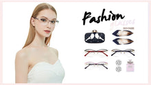 Load image into Gallery viewer, Metal Glasses Frame Women Vintage Eyeglasses Frames Prescription Eyewear Stylish Spring Hinges Optical Spectacle Eye OCCI CHIARI