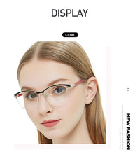 Load image into Gallery viewer, Metal Glasses Frame Women Vintage Eyeglasses Frames Prescription Eyewear Stylish Spring Hinges Optical Spectacle Eye OCCI CHIARI