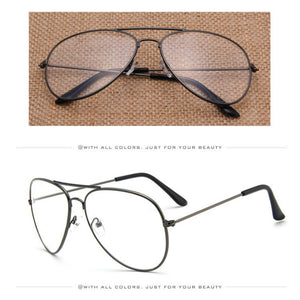 Classic Clear Glasses Gold Frame Vintage Sunglass Women Men Optical Aviation Eyeglasses Transparent Clear Oculos De Grau