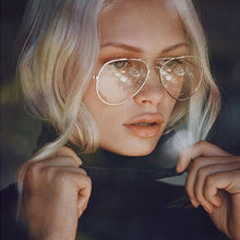 Load image into Gallery viewer, Classic Clear Glasses Gold Frame Vintage Sunglass Women Men Optical Aviation Eyeglasses Transparent Clear Oculos De Grau