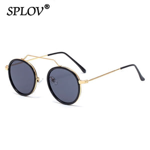 Retro Round Sunglasses Men Women Brand Designer Punk Glasses  Shades Eyewear Oculos De Sol UV400