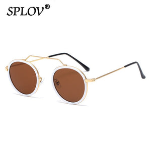 Retro Round Sunglasses Men Women Brand Designer Punk Glasses  Shades Eyewear Oculos De Sol UV400