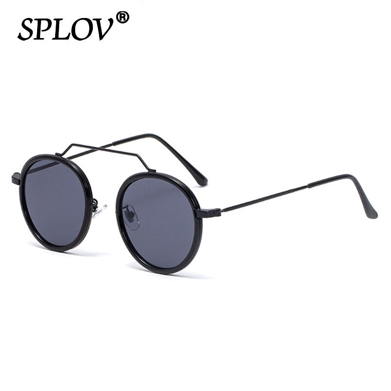 Retro Round Sunglasses Men Women Brand Designer Punk Glasses  Shades Eyewear Oculos De Sol UV400