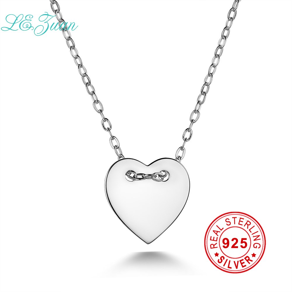 I&zuan Fashion Heart Shape Pendant Bright Glaze Sterling Silver Necklaces & Pendants Fine Jewelry For Women 925 Silver Necklace