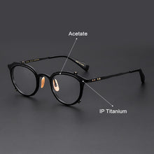 Load image into Gallery viewer, IP Titanium Retro Optical Eyeglasses Hand Made Men Myopia Prescription Glasses Frame Personality Women Ellipse Japan Eyewear