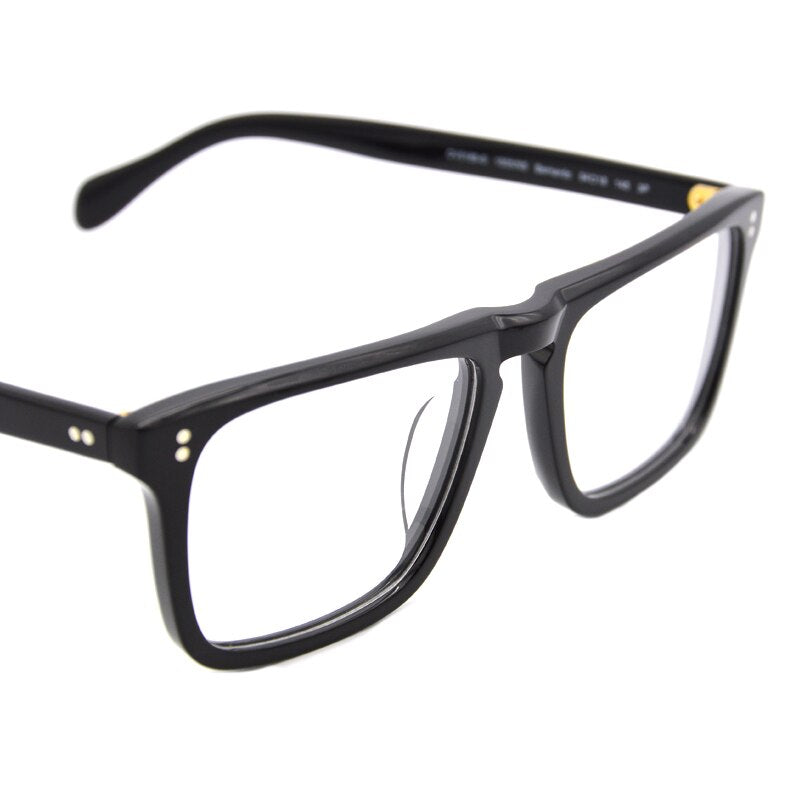 Iron Man Eyeglasses Frame Rectangle Square Acetate Frame for Men Black Prescription Glasses Frame Robert Downey  Jr. Eyewear