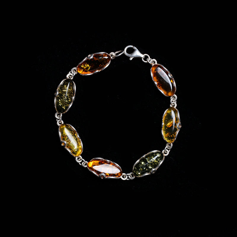 jewelry Pure natural Baltic amber female bracelet 925 silver inl support re-inspection attached certificate