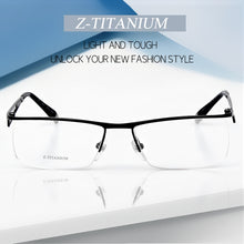 Load image into Gallery viewer, Japanese Brand Eyeglasses Titanium Half-Rim Myopia Glasses Frame Ultralight Men&#39;s Reading Prescription  Computer Gafas