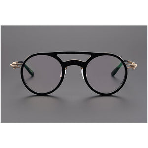 Japanese Handmade Classic Round Titanium Acetate Eyeglasses Men Women's Retro Circle Prescription Optical reading Glasses Frame