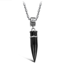 Carica l&#39;immagine nel visualizzatore di Gallery, 2017 Fashion Men&#39;s Stainless Steel Bullet Pendant Link Chain Necklace For Men Jewelry Accessories Statement Necklaces