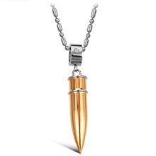 Load image into Gallery viewer, 2017 Fashion Men&#39;s Stainless Steel Bullet Pendant Link Chain Necklace For Men Jewelry Accessories Statement Necklaces